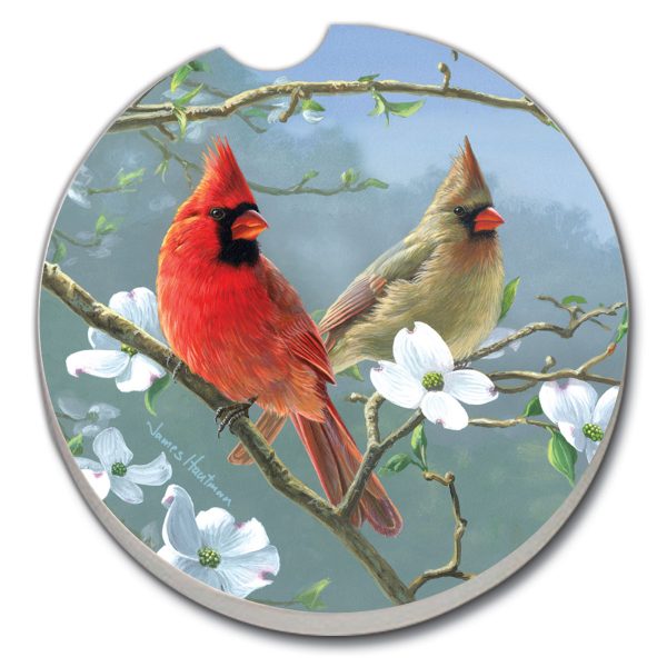 Car Coaster - Beautiful Songbirds-Cardinals