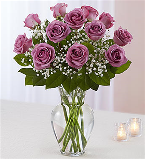 Lavender Rose Classic 12 Flower Bouquet