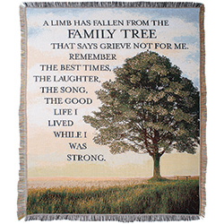 "Family Tree" Woven Tapestry Throw