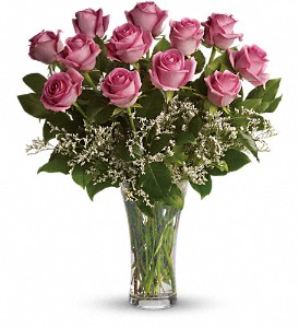 Make Me Blush - Long Stemmed Pink Roses Flower Bouquet