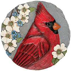 "Cardinal With Dogwood" Garden Stone