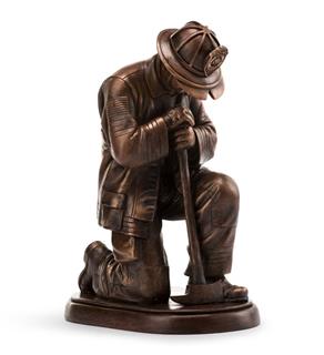 Bronze Kneeling Fireman