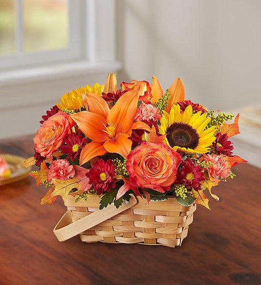 Fields of Europe™ for Fall Basket Flower Bouquet