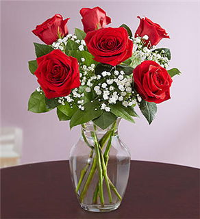 Red Rose Classic 6 Flower Bouquet