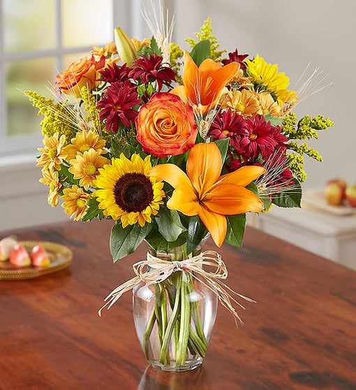 Fields of Fall in Glass VAse PROMO PRICE:
