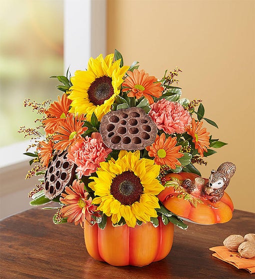 Pumpkin N' Posies™ Flower Bouquet
