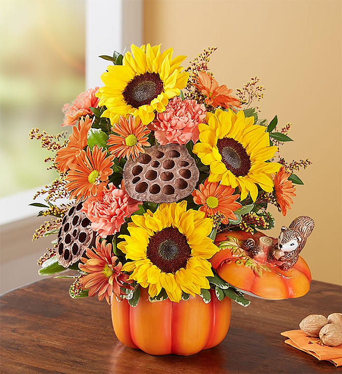 Pumpkin N' Posies™ Flower Bouquet