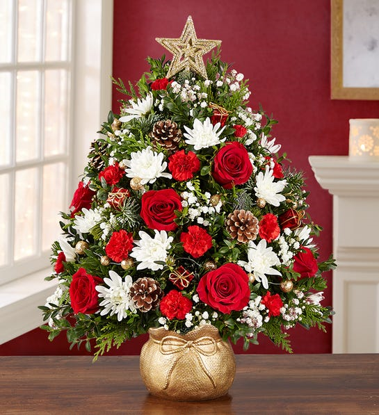 The Magic of Christmas™ Holiday Flower Tree Flower Bouquet