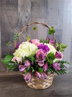 Hydrangea Basket of Blooms