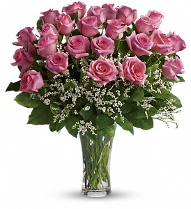 Make Me Blush - Long Stemmed Pink Roses Flower Bouquet