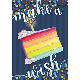 Birthday Wishes Garden Flag With Stand