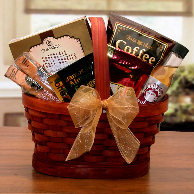 Mini Coffee Break Gift Basket Flower Bouquet
