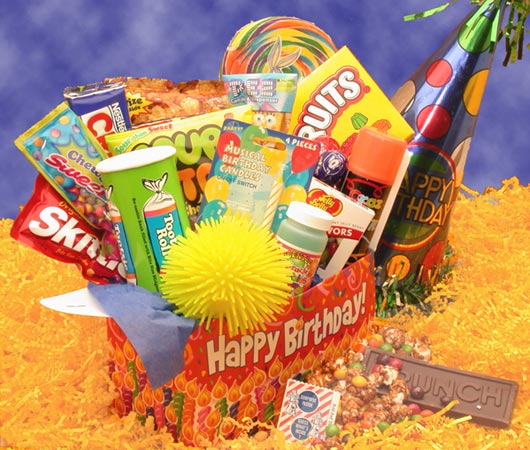 Deluxe Happy Birthday Care Package Flower Bouquet
