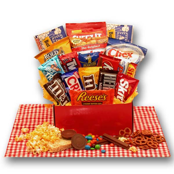 All American Favorites Snack Care Package Flower Bouquet