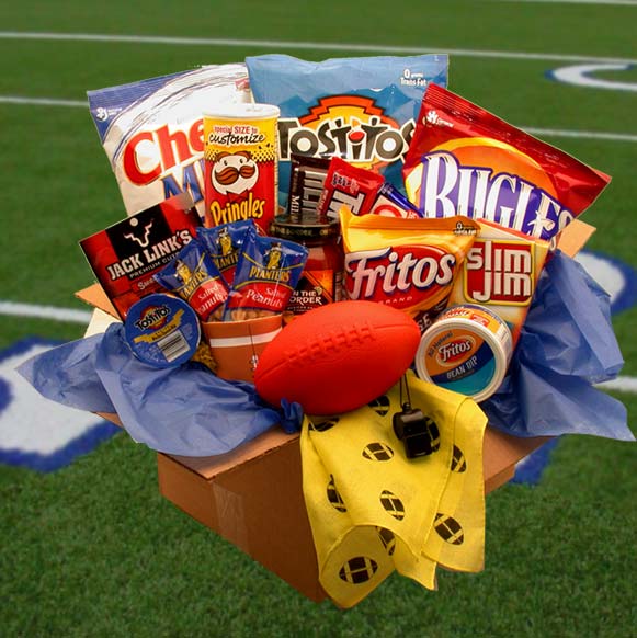 Touchdown Game Time Snacks Care Package Flower Bouquet