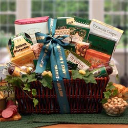 Many Thanks! Gourmet Gift Basket Flower Bouquet