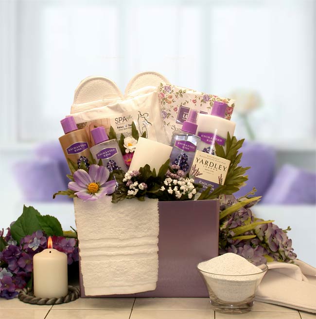 Spa Inspirations Bath & Body Gift Box Flower Bouquet