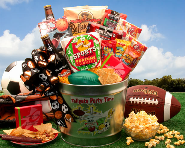 Tailgate Party Time Gift Pail Flower Bouquet