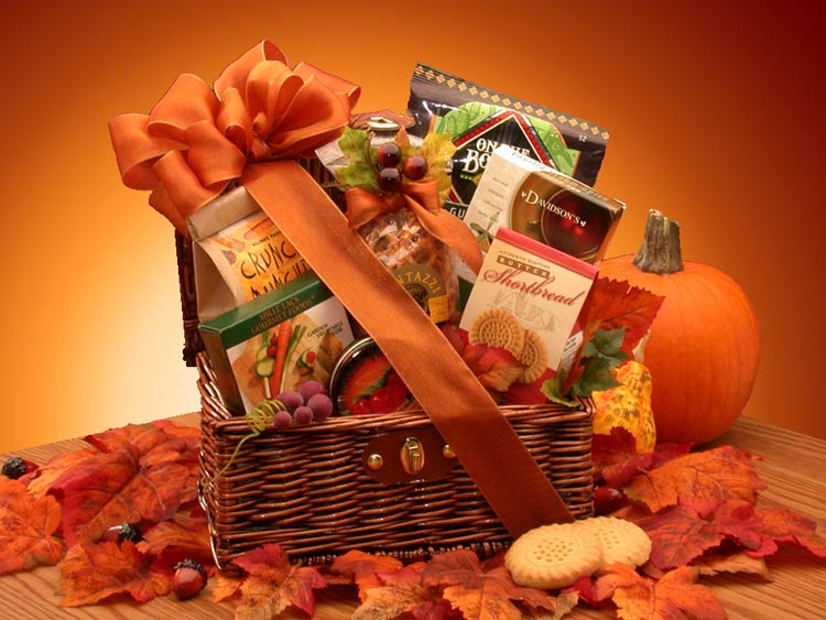 Fall Snack Chest Flower Bouquet