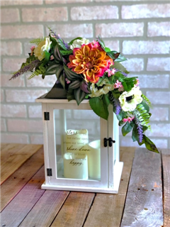 EXAMPLE of Lantern with Floral Accent