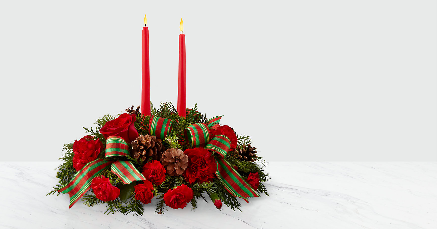 The FTD® Holiday Classics™ Centerpiece Flower Bouquet