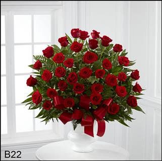 B22 Grand All Red Rose Tribute Flower Bouquet