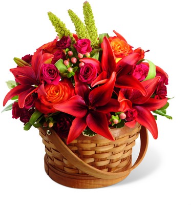 The FTD Abundant Harvest Basket Flower Bouquet