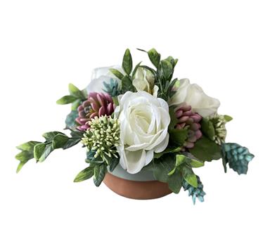 Succulents and Roses Silk Bouquet