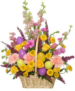 Easter Egg Hunt Spring Flower Basket