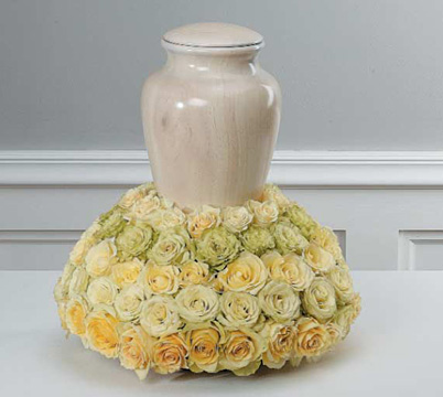Rose urn embrace Flower Bouquet