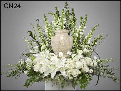 CN24 Classic Urn Scarf Flower Bouquet