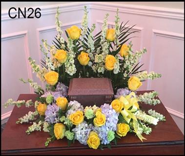 CN26 Classic Urn Scarf Flower Bouquet