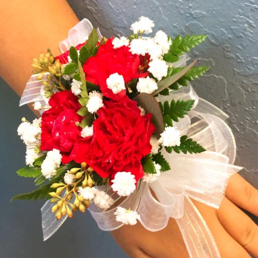 Corsage Wrist - Carnation Flower Bouquet