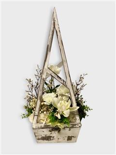 White Pyramid Silk Bouquet Flower Bouquet