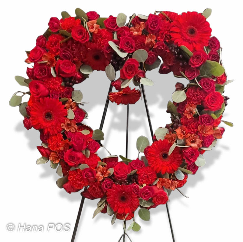 Love's Red Heart Flower Bouquet