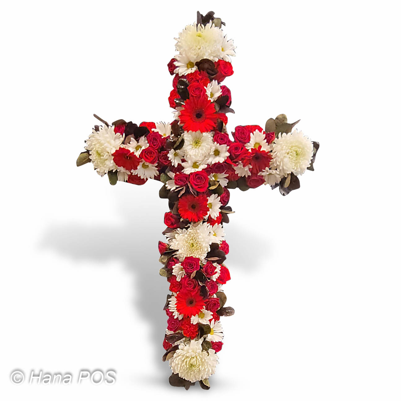 Red and White Cross Flower Bouquet