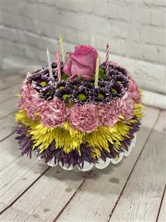 Its Your Birthday Floral Cake