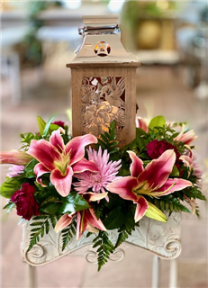 EXAMPLE of Lantern in a Bed of Flowers