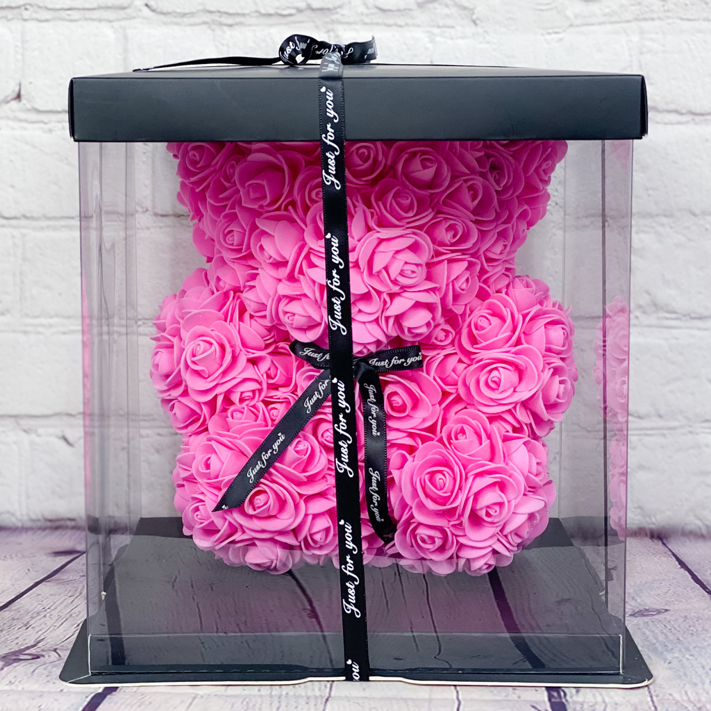 Luxury Rose Bear - Pink Rose Bear Gift Box