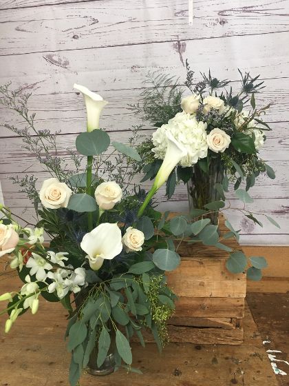 Simply Stated Succulent and White Wedding Flowers