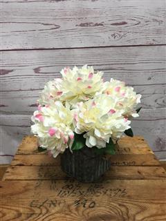 Rustic Silk (Artificial) Floral Arrangement In Tin Container