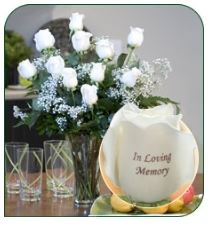 In Loving Memory White Roses