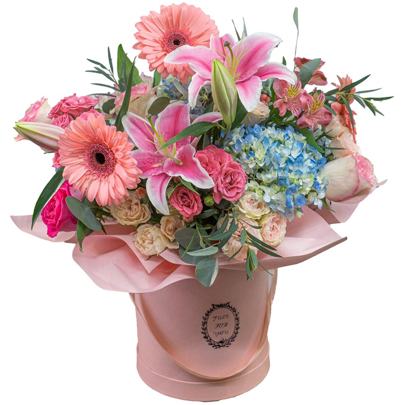 Luxury Pink Box Flower Bouquet