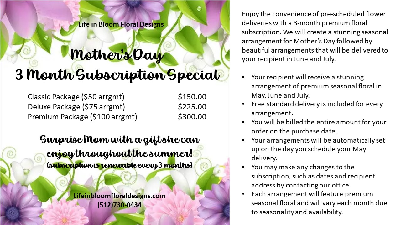 Mother's Day Floral Subscription
