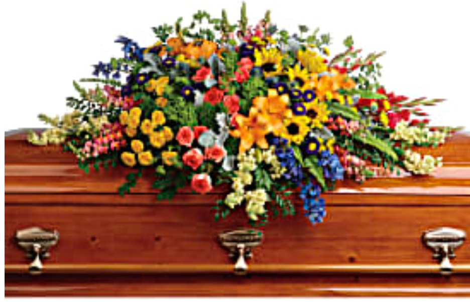 Colorful Reflections Casket Spray