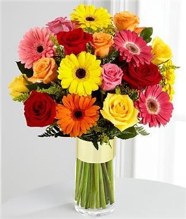Roses and Gerbera Daisies Bouquet
