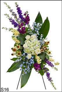 S16 A Touch of Elegance Standing Spray Flower Bouquet