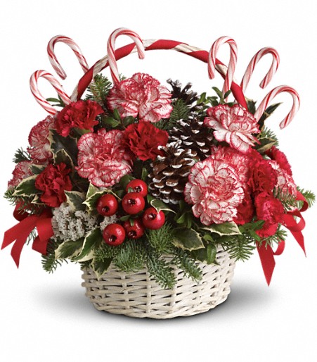 Candy Cane Christmas Flower Bouquet