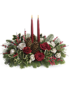 Christmas Wishes Centerpiece Flower Bouquet