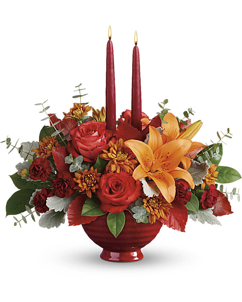 Teleflora's Autumn In Bloom Centerpiece Flower Delivery Baltimore MD ...